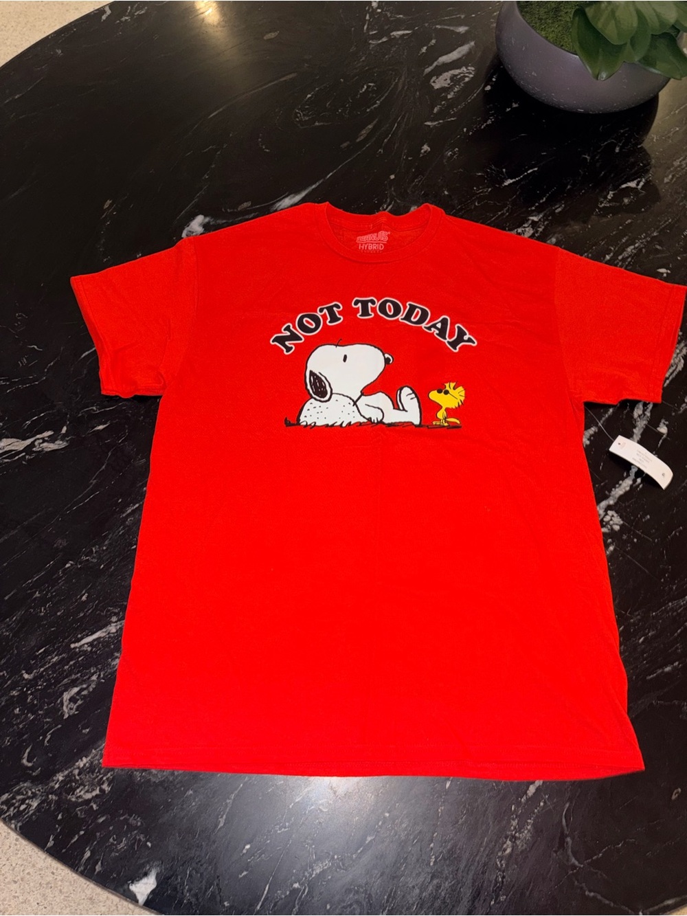 Peanuts Red 'Not Today' Snoopy & Woodstock Graphic Tee